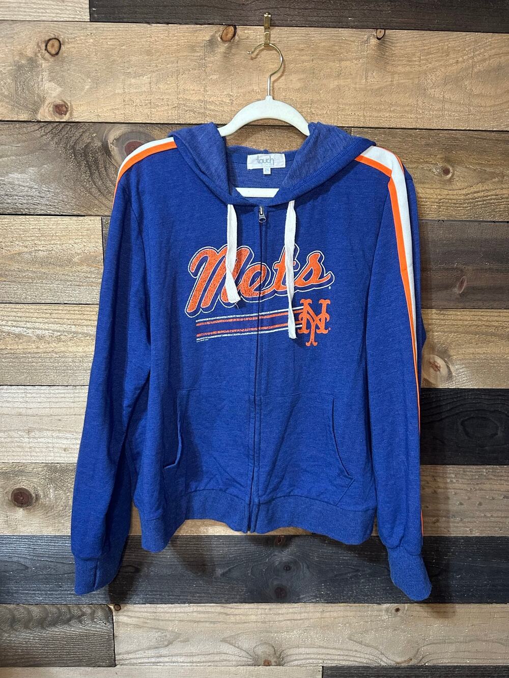New York Mets Hooded Full Zip Jacket Women’s Size 2XL EUC